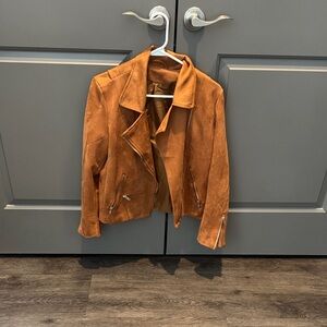 Amazon Women's Suede Jacket in Tan Brown